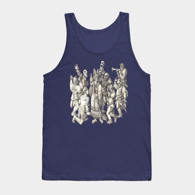 Morris Dancers Of The Middle Ages Cut Out Tank Top by taiche